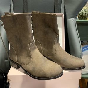 Taupe Lace Up Boots